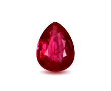 Сережки зі вставками рубін