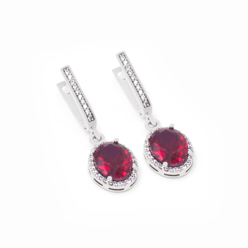 Серьги серебряные с фианитами 3736.5