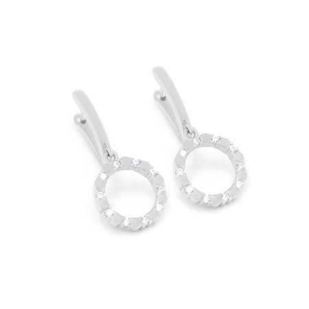 Сережки срібні з фіанітами 2СН25/26