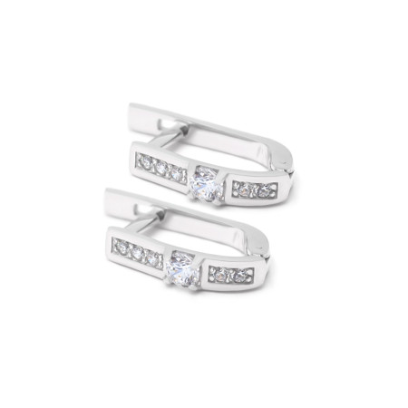 Серьги серебряные с фианитами 5048-р