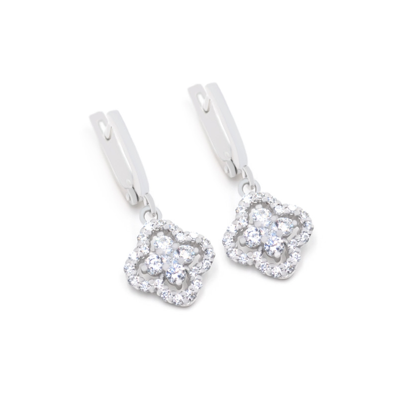 Серьги серебряные с фианитами 56-345-р