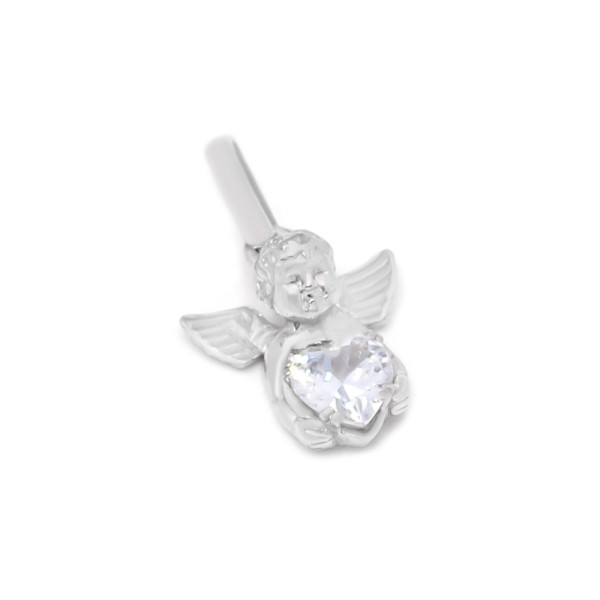 Подвеска серебряная с фианитом Ангел 3413-р