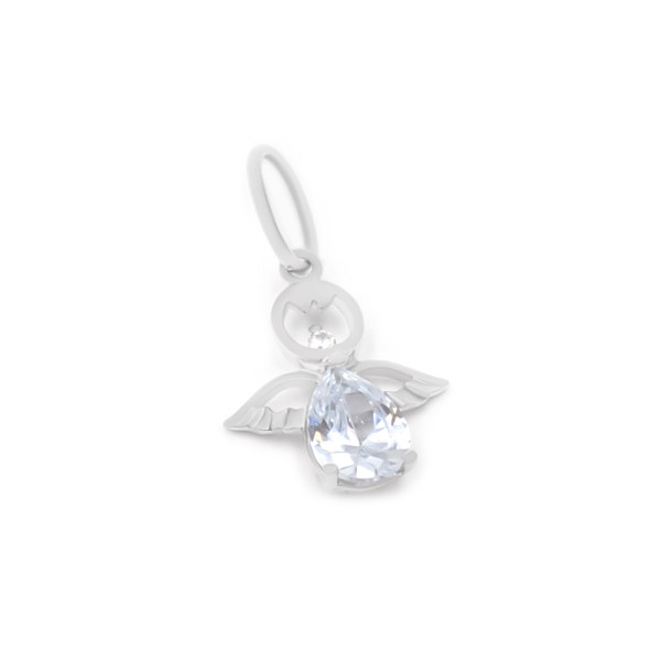 Підвіска срібна з фіанітами Янгол 38-122-р