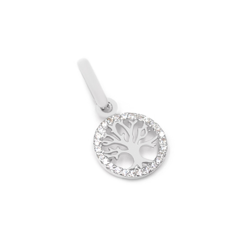 Подвеска серебряная с фианитами Дерево жизни 38-184-р