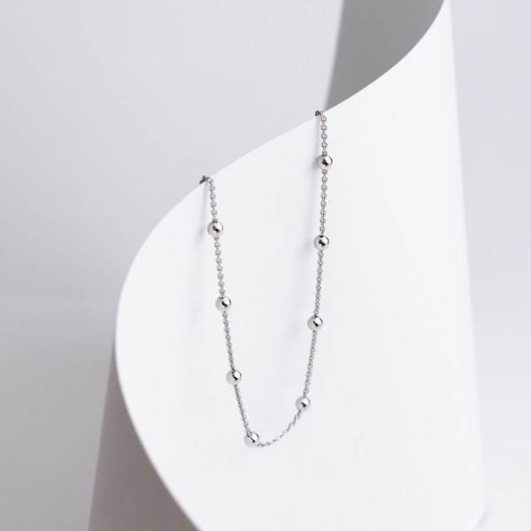 Цепочка серебряная Шарики Л231Р2