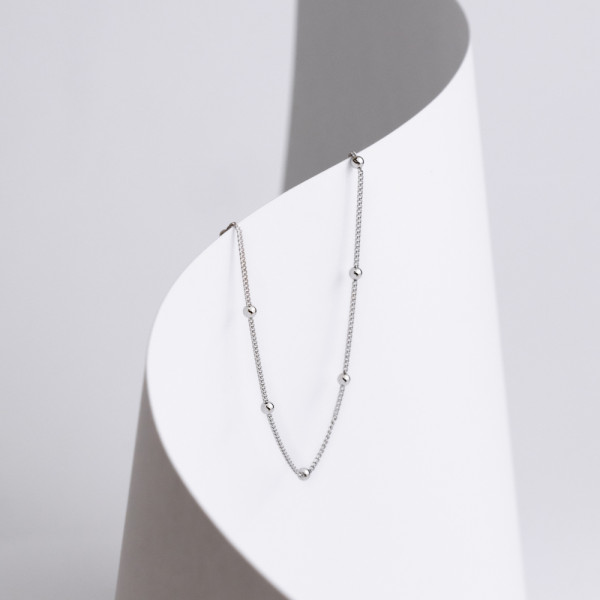 Цепочка серебряная Шарики ЛР267Р2