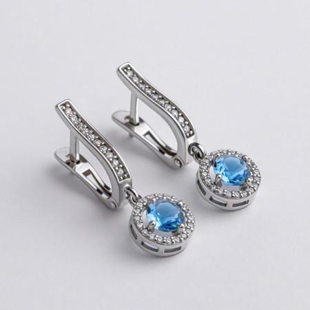 Серьги серебряные с фианитами 3448.8