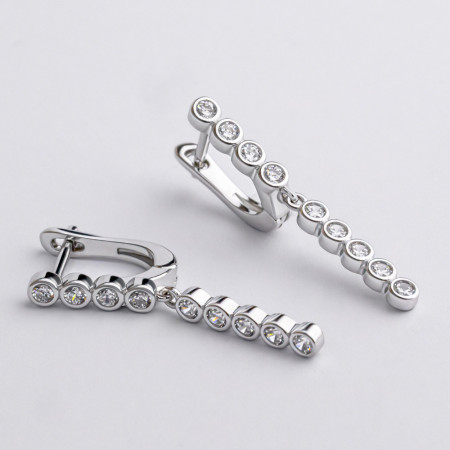 Серьги серебряные с фианитами 3895.1