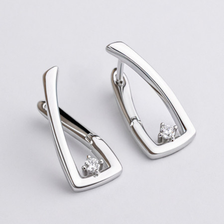 Серьги серебряные с фианитами 3902.1