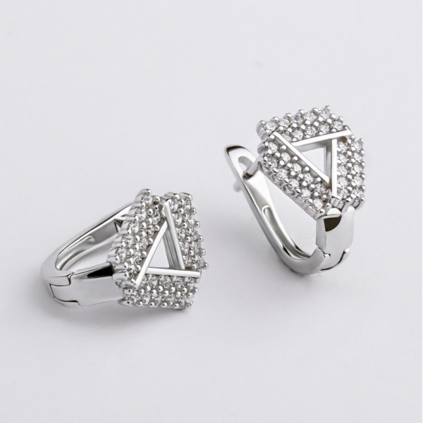 Серьги серебряные с фианитами 3962.1