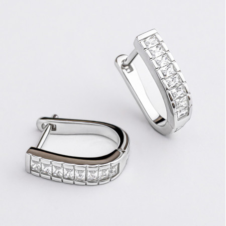 Серьги серебряные с фианитами 3989.1