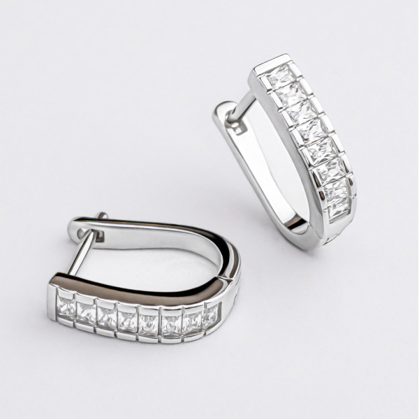 Серьги серебряные с фианитами 3989.1