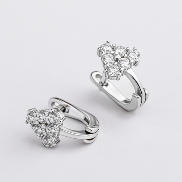 Серьги серебряные с фианитами 3993.1