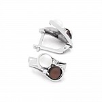 Серьги серебряные с жемчугом и фианитами 3494.2