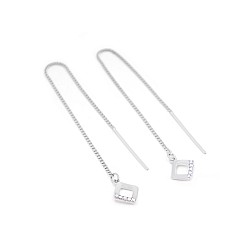 Сережки-протяжки срібні з фіанітами 3564.1