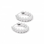 Серьги-конго серебряные с фианитами 3880.1