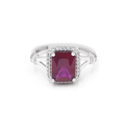 Каблучка срібна з фіанітами 6219.5