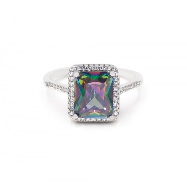 Каблучка срібна з фіанітами 6450.2 Каблучка срібна з фіанітами 6450.2