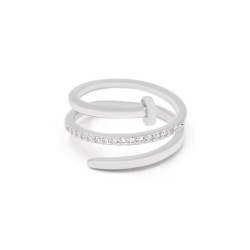 Каблучка срібна з фіанітами Цвях 6488.1