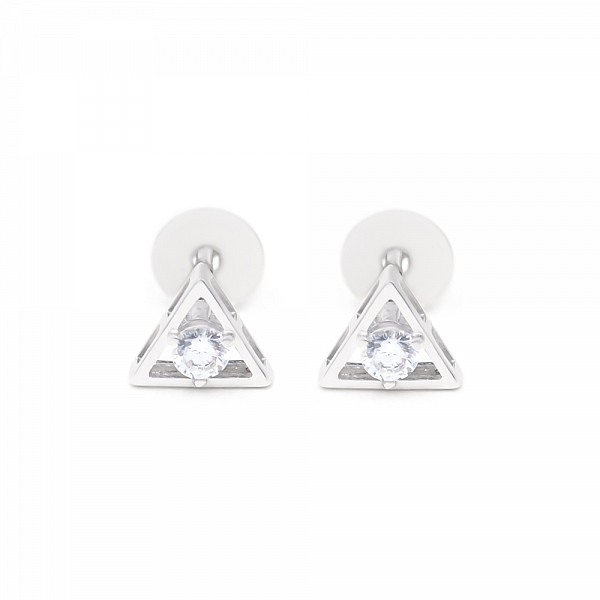 Сережки-пусети (гвоздики) срібні з фіанітами 3561.1
