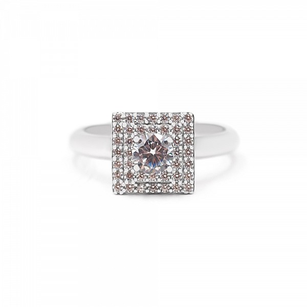 Кольцо серебряное с фианитами 6250.1