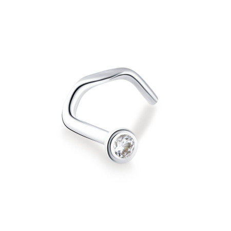 Пірсинг срібний з фіанітом 1024.1