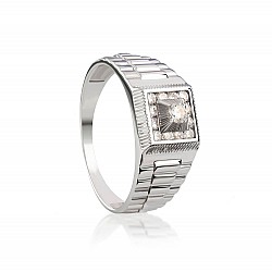 Перстень срібний з фіанітами 2073.1
