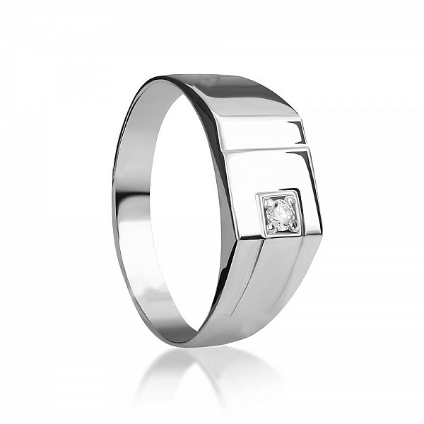 Перстень серебряный с фианитом 2386.1