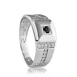 Перстень серебряный с фианитами 2744.2