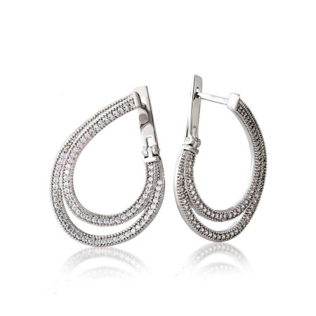 Серьги серебряные с фианитами 3435.1