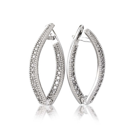 Серьги серебряные с фианитами 3436.1