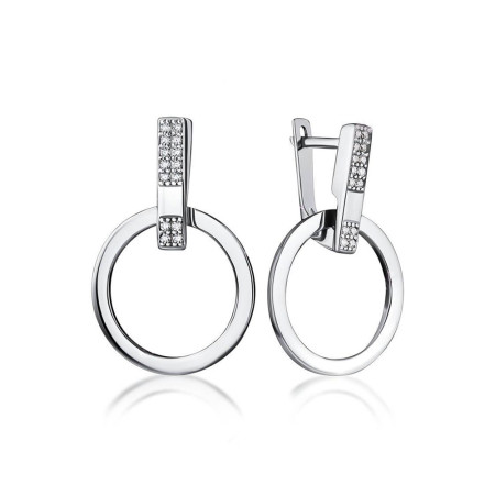 Серьги серебряные с фианитами 3524.1