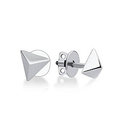 Сережки-пусети (гвоздики) срібні Трикутники 3542
