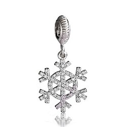 Підвіска-шарм срібна з фіанітами Сніжинка 4120.1