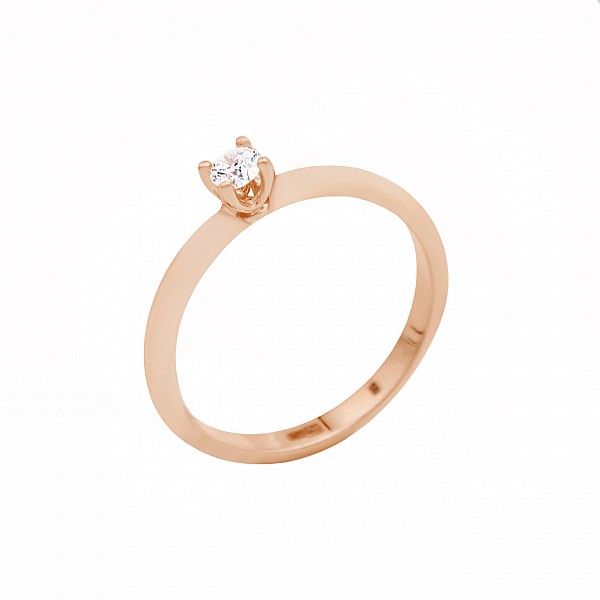 Кольцо золотое с бриллиантом 3_15043