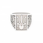 Перстень серебряный Герб Украины Трезубец 0174.10