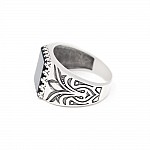 Перстень срібний з обсидіаном 0651.10