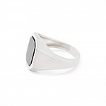 Перстень срібний з обсидіаном 0731.10