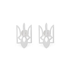 Сережки-пусети (гвоздики) срібні Тризуби 0146.01
