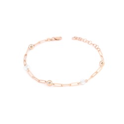 Браслет золотий з перлами та кульками 1А1/0206