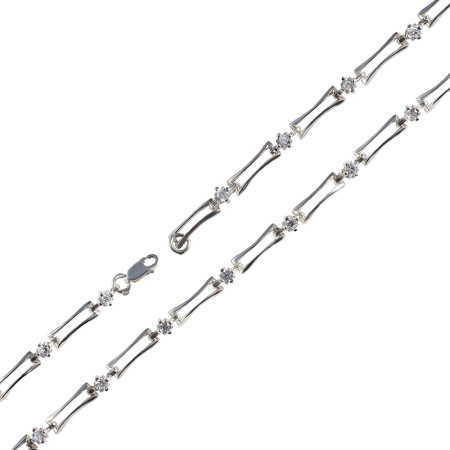 Серебряный браслет с фианитами 2Б003