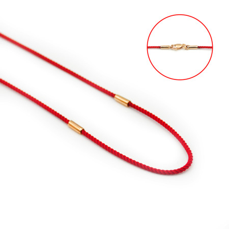 Ювелірний шнурок із золотими вставками 1ЖШн03/1-4Че