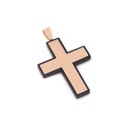 Крестик золотой с акрилом 1А4/0166