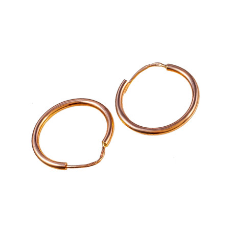 Серьги кольца золотые 15 мм 1С001/15