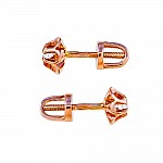 Сережки-пусети (гвоздики) золоті з фіанітами 1С018