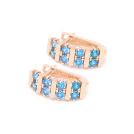 Серьги золотые с фианитами 1С2/10бл