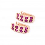 Сережки золоті з фіанітами 1С2/10руб