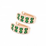 Сережки золоті з фіанітами 1С2/10зл