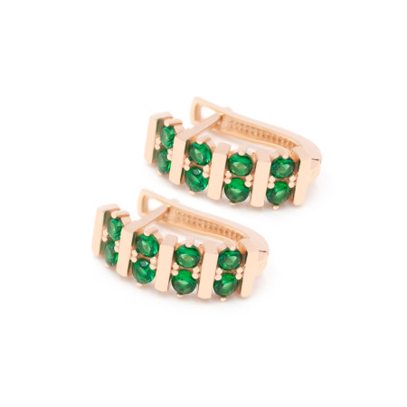 Серьги золотые с фианитами 1С2/10зл