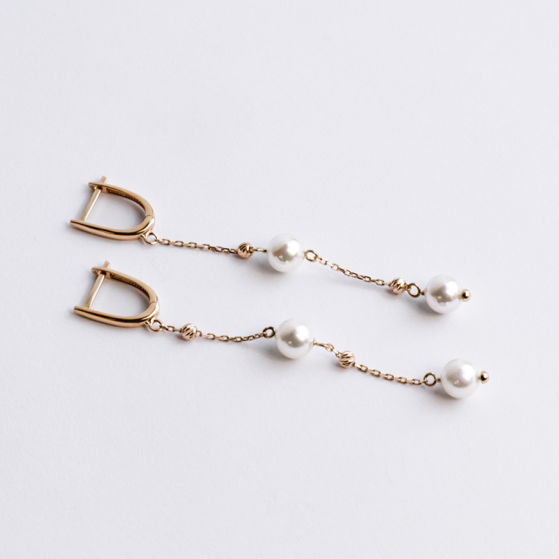 Сережки золоті з перлами 1СС2/100
